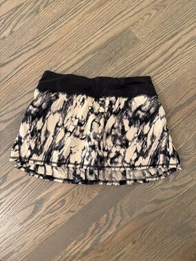 lululemon athletica Black and White Marble Skater Skort